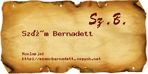 Szám Bernadett névjegykártya